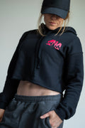 Ladies hot pink SNS crop top