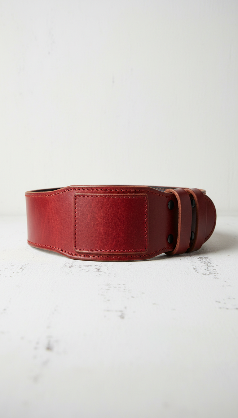 Leather Weight Belt Heritage Red